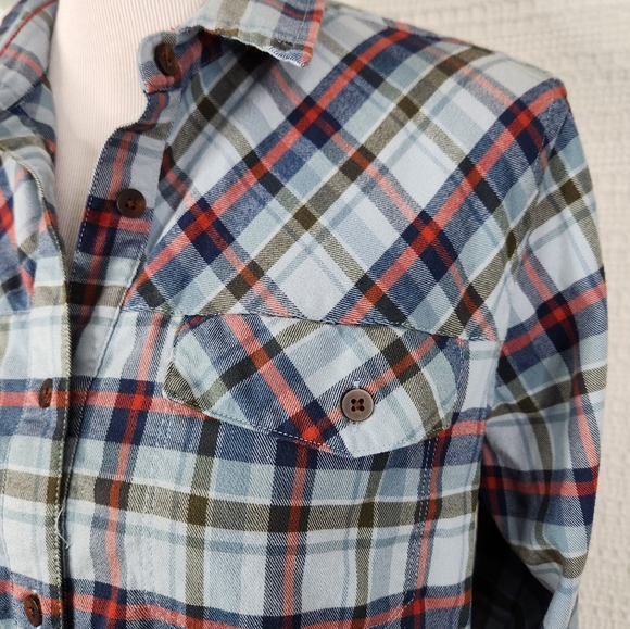 LL Bean Relaxed Scotch Plaid Flannel - Picture 2 of 6